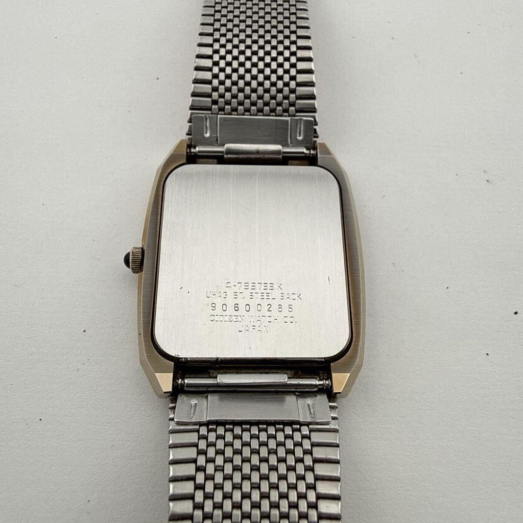 Used CITIZEN Exceed UHAG 4-795733 Men's Watch Quartz Working Item Battery Replaced [T41]