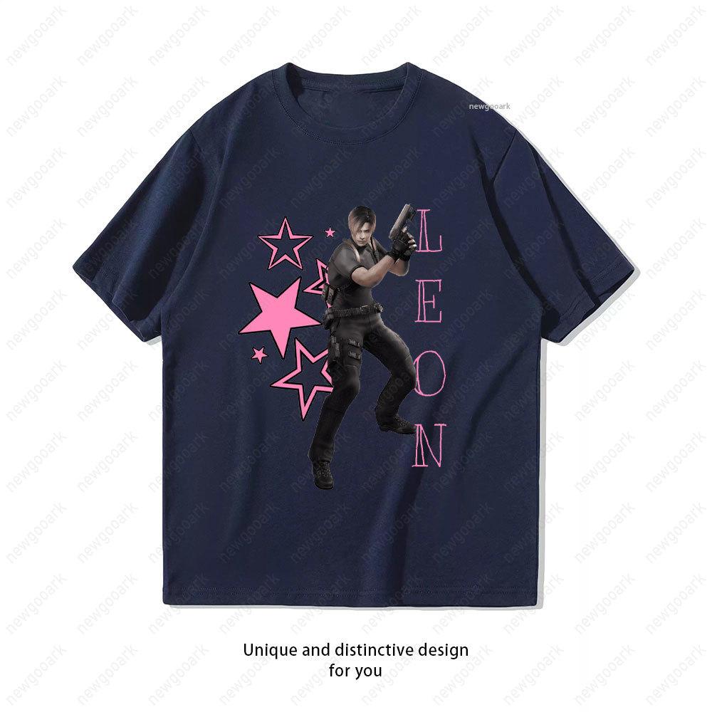 I Love My Fictional Boyfriend Leon Kennedy TShirt Women Unisex Casual Cotton Graphic T Shirts Girlfriend Gift Shortsleev Vintage