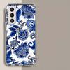Blue white Porcelain Pattern Phone Case For Samsung Galaxy S25 Edge S24 S23 FE S21 S20 S10 Plus S22 S26 Ultra Cover Clear Cases