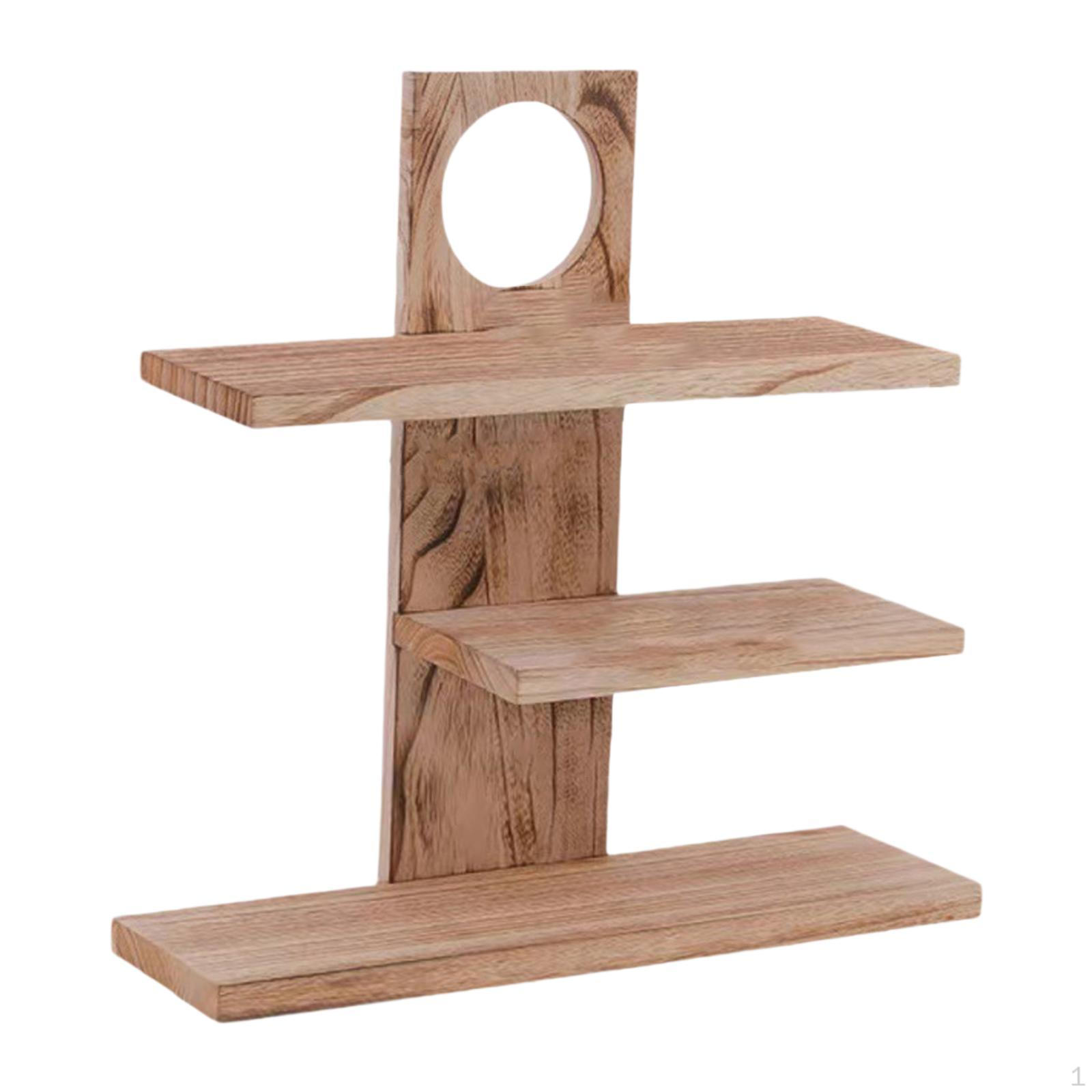 

Стойка для кофейных чашек, органайзер для чайного сервиза, деревянная настольная подставка для украшений коричневый