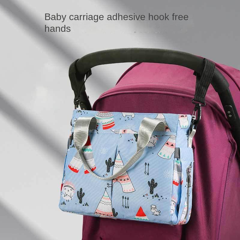 Mommy Bag Fashion Printed Handbag Women's Large Capacity Single Shoulder Crossbody Mother and Baby Bag Portable Storage Bag