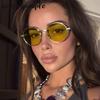 Steampunk Small Frame Oval Sunglasses Women  Luxury Brand Fashion Metal Sun Glasses For Ladies Vintage Driving Shades UV400