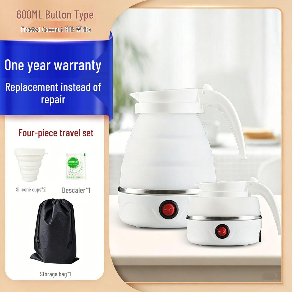 Compact Foldable Electric Kettle: Portable Mini Silicone Travel Kettle for Fast Outdoor Water Boiling