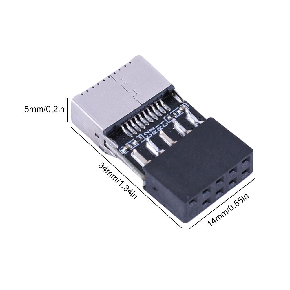 USB 2.0 Expansion Board Motherboard Converter Plug & Play USB2.0 TYPE-E Header Extender Card for Mac OS/Windows Linux