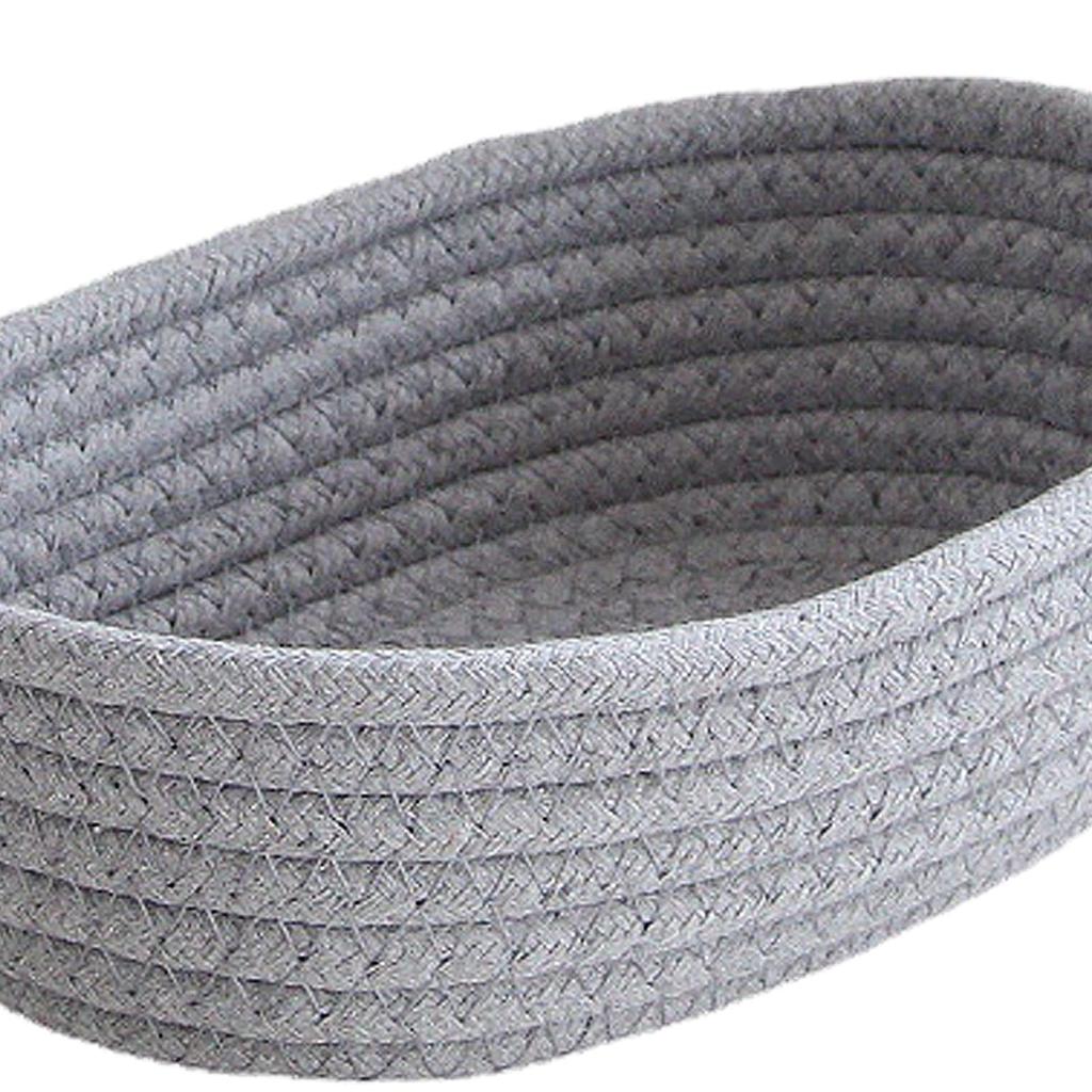 3PCS Cotton Rope Storage Basket Woven Nordic Oval Organizer Container Bins Decorative Desktop Storage Boxs for Clothes Books Towels Cosmetics