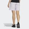 Adidas Casual Drawstring Waist Spliced Sports Shorts Women Bottoms Light-Purple HE9956