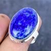 Natürlicher Lapislazuli Edelstein 925 Sterlingsilber Schmuck Ringgröße 10 Z5n15