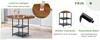 Round Dining Table with 107 Cm Diameter and Double Shelf In Walnut Look, MDF Top + Metal Frame, Suitable for 2–4 People, for European Family Meals.