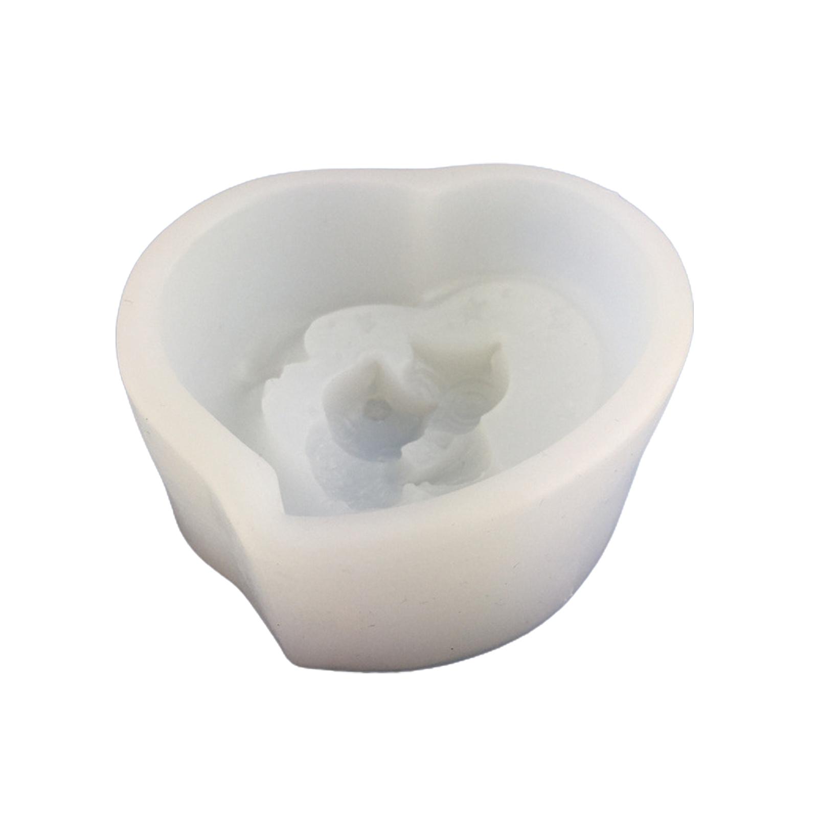 

Милая сова в форме сердца из помадки для шоколада, торта, украшения, инструменты для выпечки, мыла ручной работы, силиконовая форма для украшения, легко моется