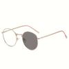 Fashion Round Metal&Plastic Frame Women Pochromic Glasses for Men Daily Outdoor Life Vacation Outfits Accessories
