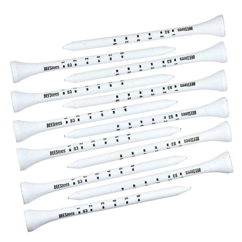 

50pcs Premium Wooden Golf Tees with Height Markers - Non-slip Design for Ball Position Durable Golf Accessories