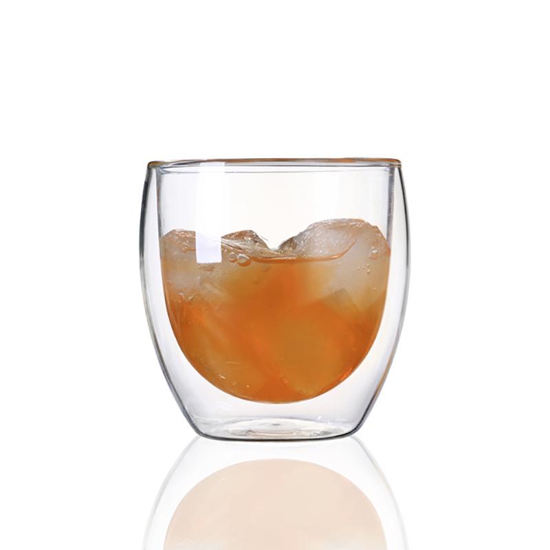 1PCS Heat-Resistant Double Wall Glass Cup Milk Whiskey Tea Transparent Beer Espresso Coffee Cup Drinkware Cups Drinking Glasses