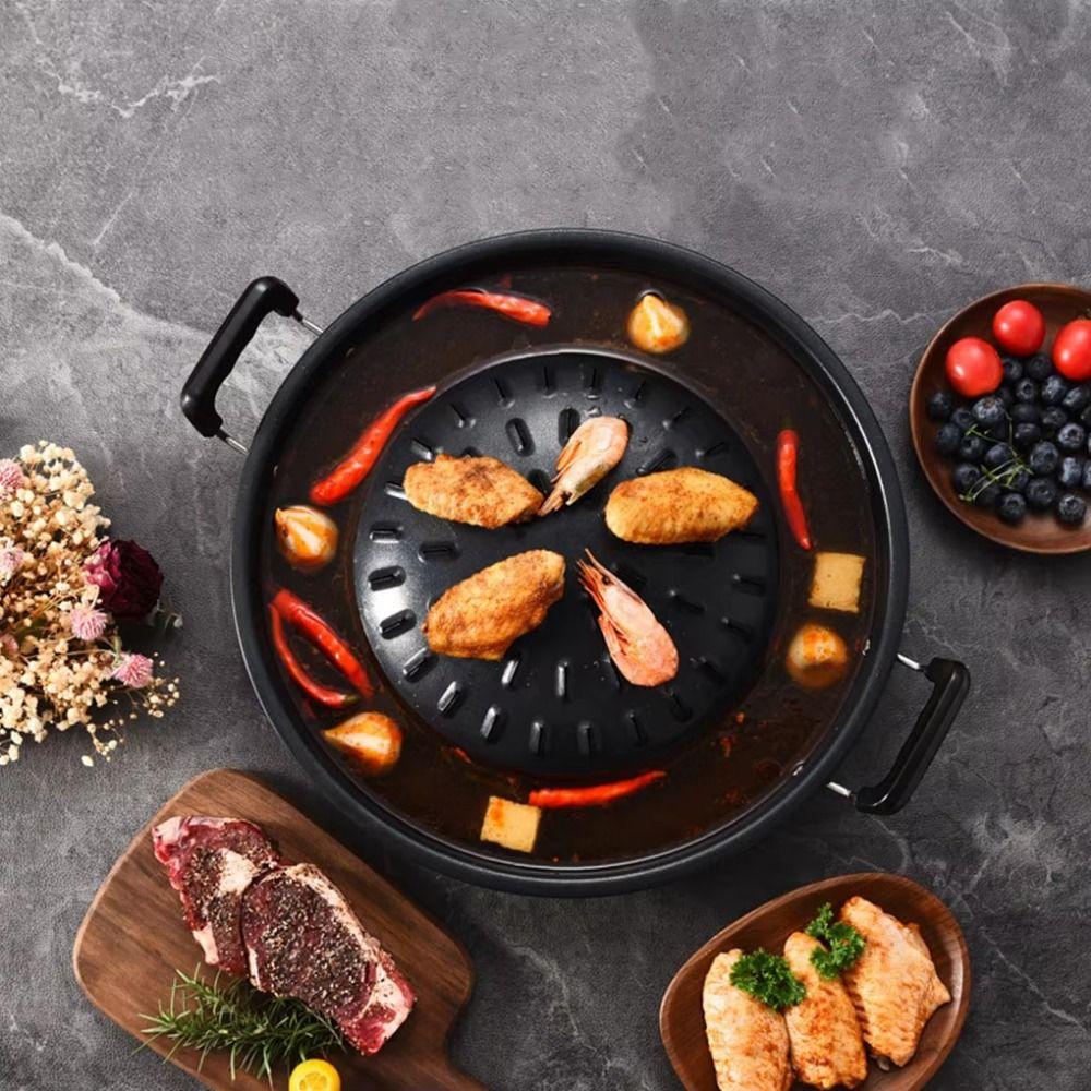 Portable Thai Picnic Grill Pan Multi-function Food Griddle Korean Barbecue Grill Tray  Camping