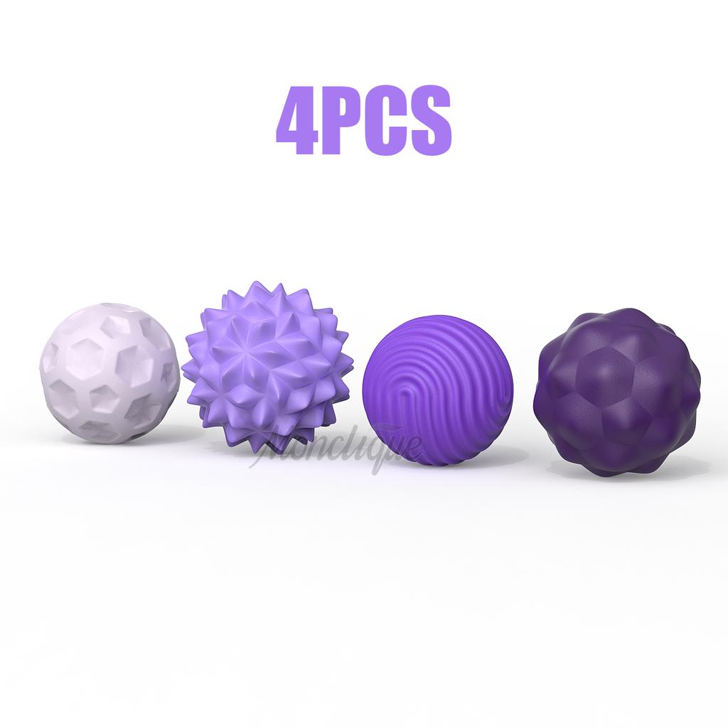 4/8 pieces Magnetic Sensory Silicone Ball Hand Touch Ball Soft Massage Training Raised Point Waist and Back Foot Massage Ball