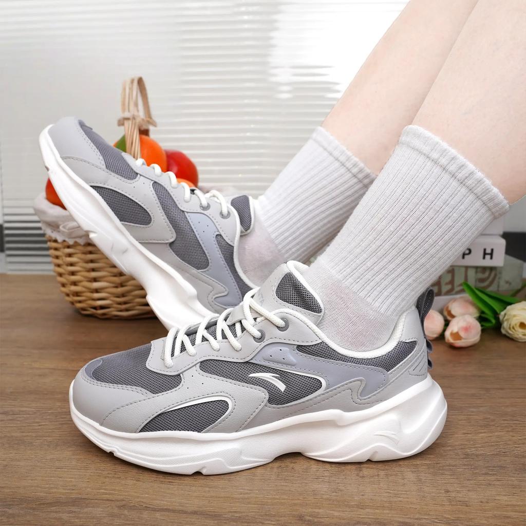 Anta Tide Worship Comfortable Fashion Non-Slip Wear-Resistant Low-Top Casual Shoes Men Casual Shoes Gray 112448801R-3