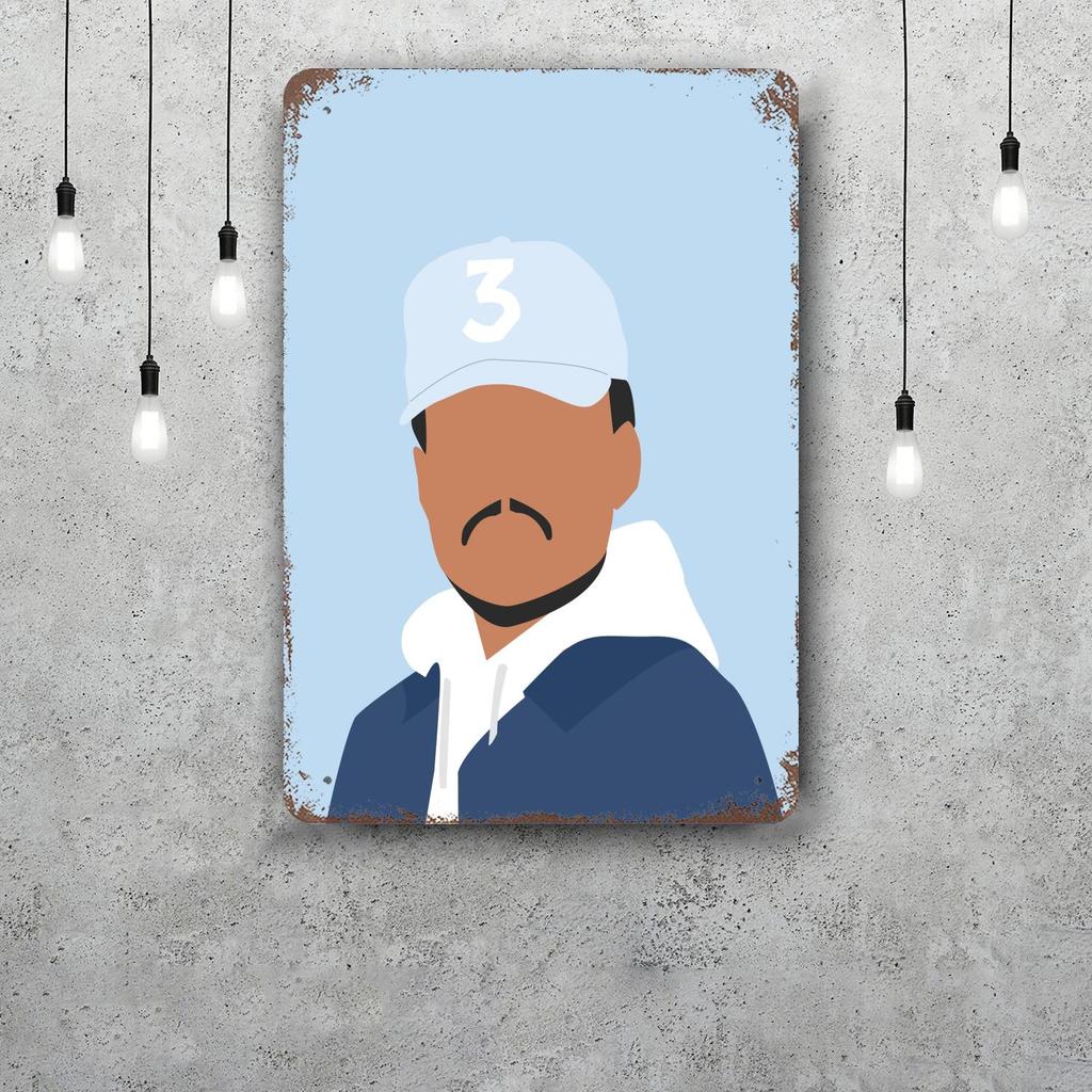 Chance the Rapper Classic Poster Rusty Metal Plaque Retro Decorative Plate Bar Man Cave Garage Club Metal Sign Wall Decoration