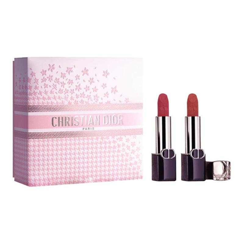 DIOR Lipstick Two-piece set D: Velvet lipstick #720 Tan Fei nude + Velvet lipstick #188 Chixia nude синий