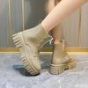 Fashion Fashionable versatile new rain boots women short shoes waterproof anti slip thick sole height increasing women rain boots