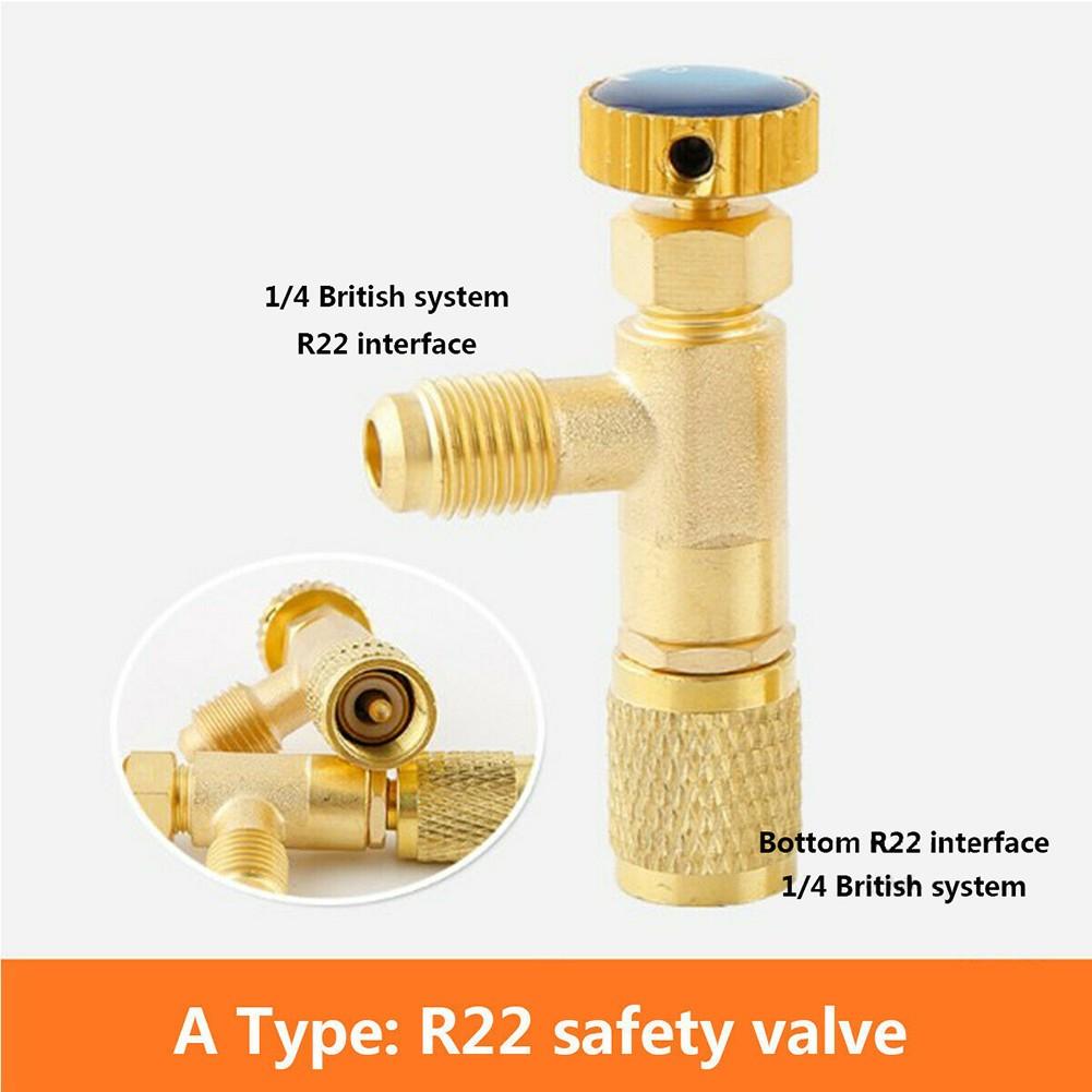 Air-conditioning Fluoride Safety Valve Adapter Anti-Air Leakage Brass