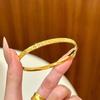 Triangular Crushed Ice Women's Gold Bangle - Luxury Niche High-End Sand Gold Jewelry