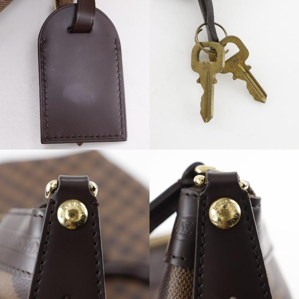 LOUIS VUITTON Vaslav Boston bag N41537 Brown Damier canvas unisex Used