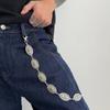 Jeans Chain Punk Belt Chain Zinc Zinc Zinc Alloy Pants Chain Punk Round Disk Waist Chain  Male