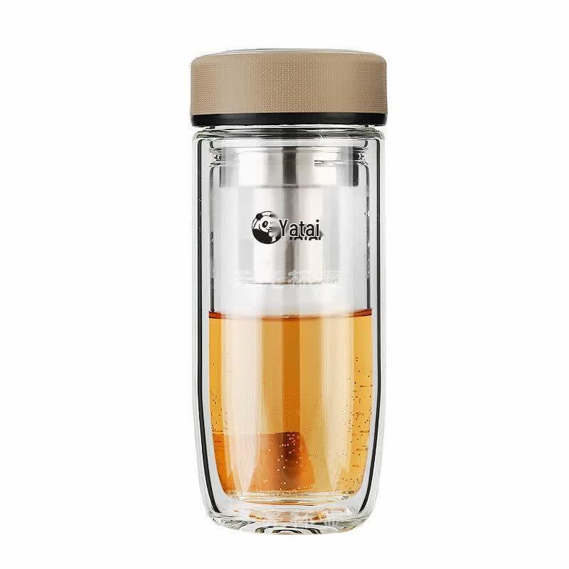 YATAI Double-Layer Glass Tea Infuser Bottle