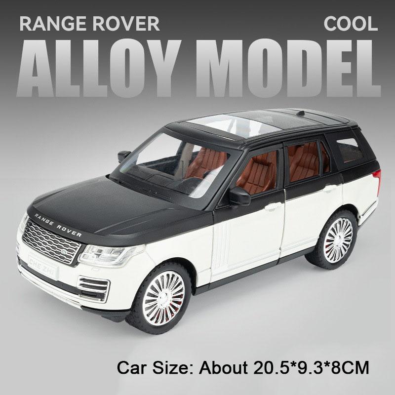 1:24 Scale Defender Range Rover Car Model Toy Metal Die-cast Sound Light Shock Absorption Off-road Vehicle Models for Kids Gift