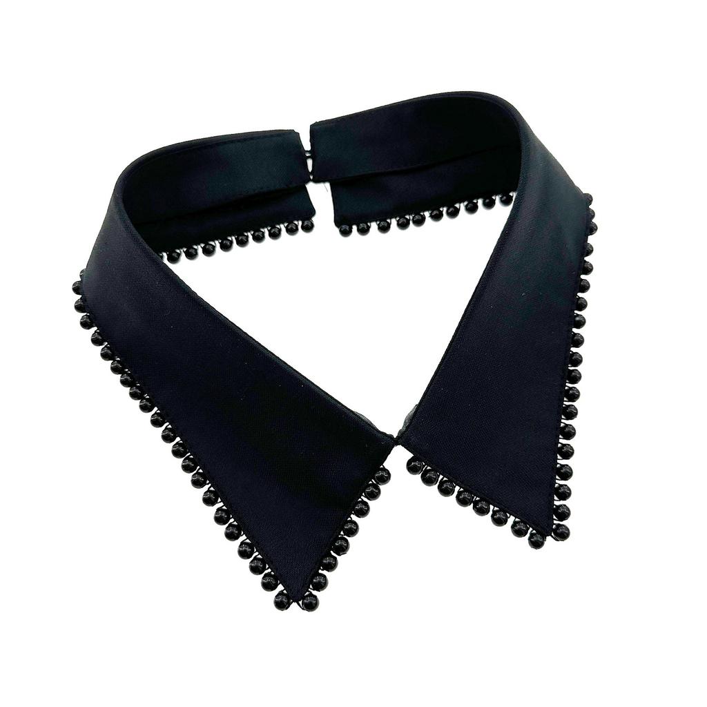 Elegant Detachable False Collar Beads Trim Lapel Ladies Sweater Shirt Sewing False Collar Sweater Dress Supplies