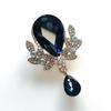Korean Style Luxury Coco Brooch for Women - Vintage Water Drop Zirconia Rhinestone Pin