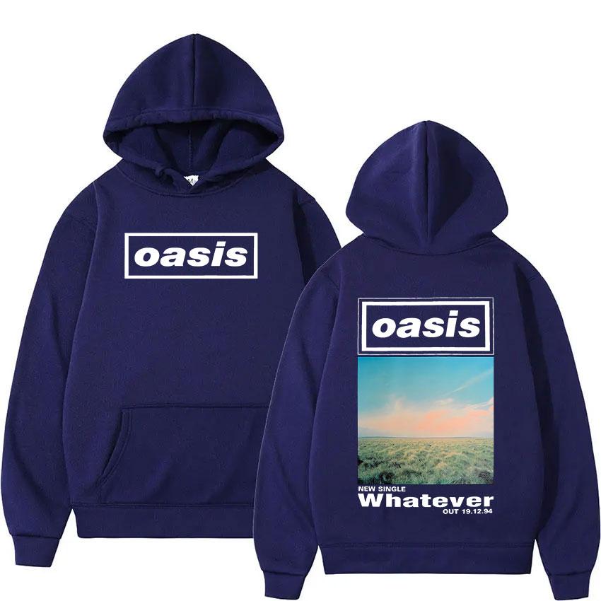 British Band O-Oasis Whatever 2024 Tour Album hoodies Men Women Hip Hop Fashion Vintage Oversized Sweatshirt Pullover Streetwear