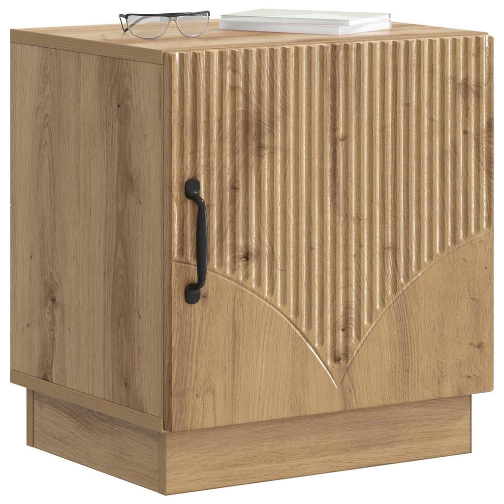 Nightstand Set of 2 Vintage Oak Finish 43 X 34.5 X 47 Cm