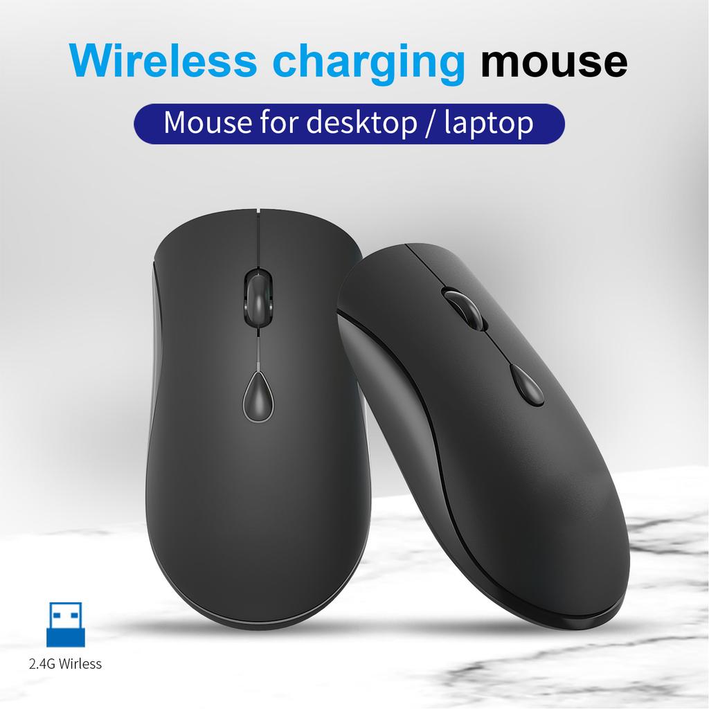 2.4G Wireless Portable Optical Mouse 3 Levels DPI Rechargeable Slim Silent Mouse with USB Receiver for Notebook PC Laptop