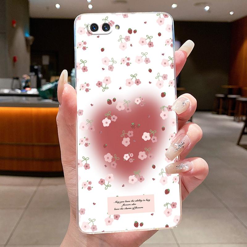 Case For OPPO A3S A5 AX5 A12e CPH1803 CPH1853 CPH1851 Flower Butterfly Phone Cases Soft Silicone Transparent TPU Jelly Cover