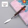 Rosewood Handle Oil Painting Knife: Acrylic & Gouache Pigment Scraper with Varnishing Flat and Pointed Blades