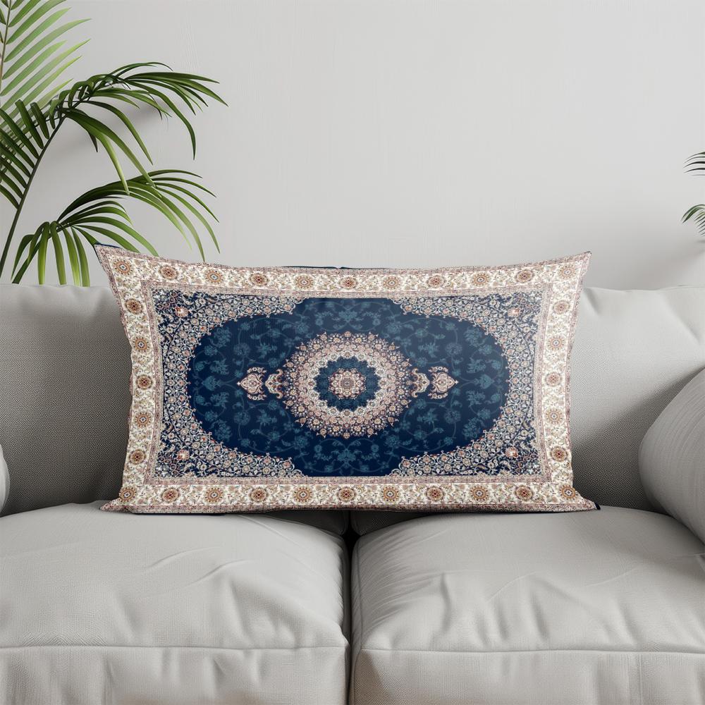 Décoration d'Intérieur Motif Oriental Housse de Coussin Rectangulaire Convient Pour Canapé Chambre à Coucher Voiture Housse de Coussin Coussin Carré Coussin de Dossier Rectangulaire 30x50cm