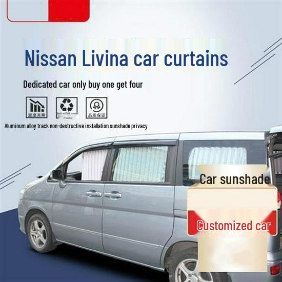 Nissan Livina Aluminum Alloy Double Track Car Sunshade for Side Windows