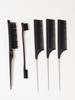 5piece Set Thickened Stainless Steel Pointed Tail Comb, Edge Controlled Hair Tearing Dual Head Brush Special for Real Hair Wigs