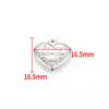 Polished Stainless Steel Heart Charms for DIY Necklaces and Bracelets