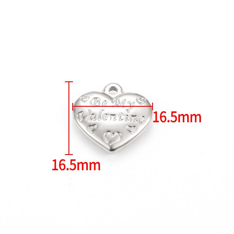 Polished Stainless Steel Heart Charms for DIY Necklaces and Bracelets