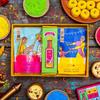 Holi Farbset 4 Farben und Tandai (4 Holi-Farben + Premium Thandai),  Täuschen