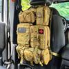 MAIKER OFF ROAD Tactical Car Seat Back Upgraded Tactical Vehicle Panel Organizer with Storage Bag and 5 Removable Molle Universal Fit for Most Khaki