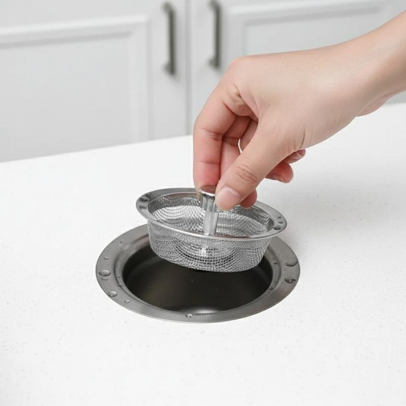 Sink Drain Mesh Filter Stainless Steel Disposable Collector Food Scrap Strainer for Kitchen Basins Suitable for Home Cleaning