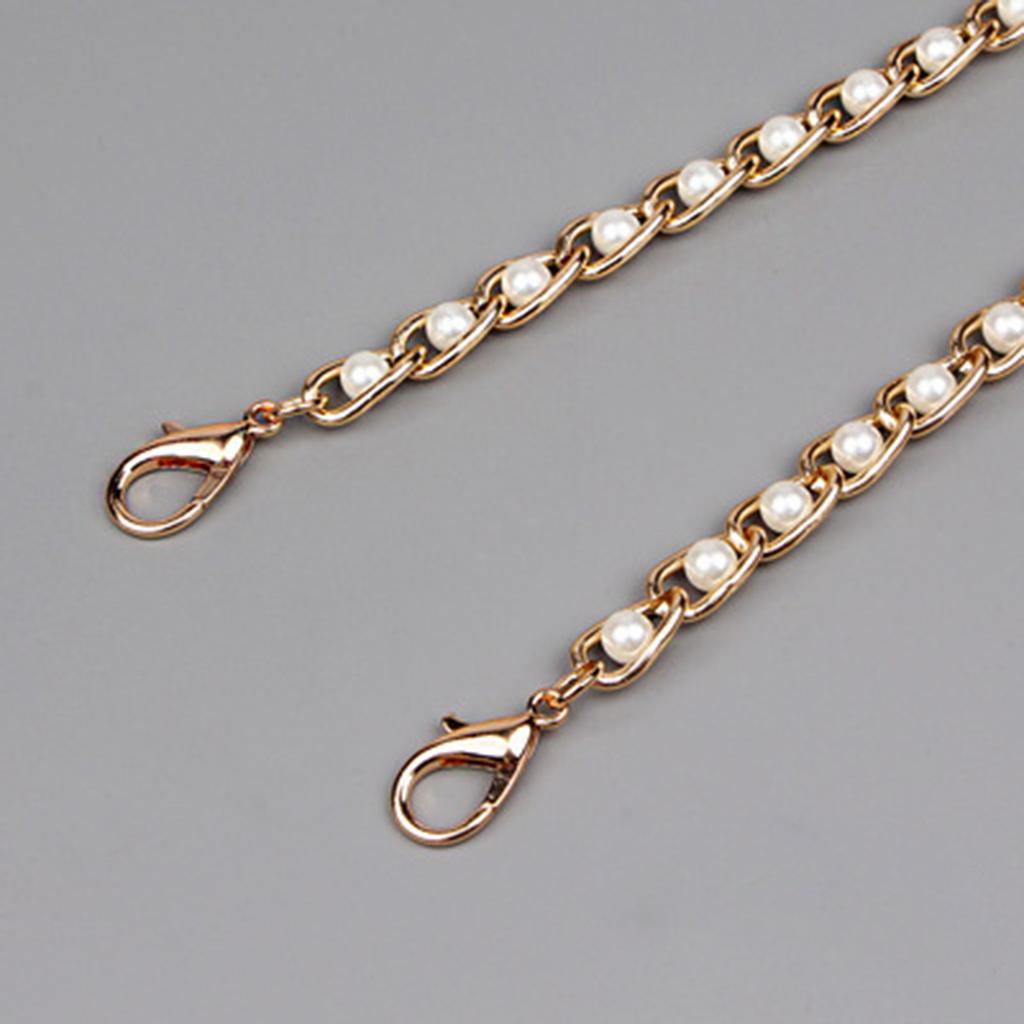 Metall Kunstperle Ersatz Schulter Umhängetasche Kettenriemen mit Schnallen Austauschbares Zubehör