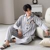 Langsha Men's 100% Cotton Long-Sleeve Pajama Set