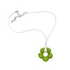 Fashion Glass Flower Pendant Necklace Sweet Cool Clavicle Chain Lace up Choker Summer Jewelry Simple Cord Neck Chain