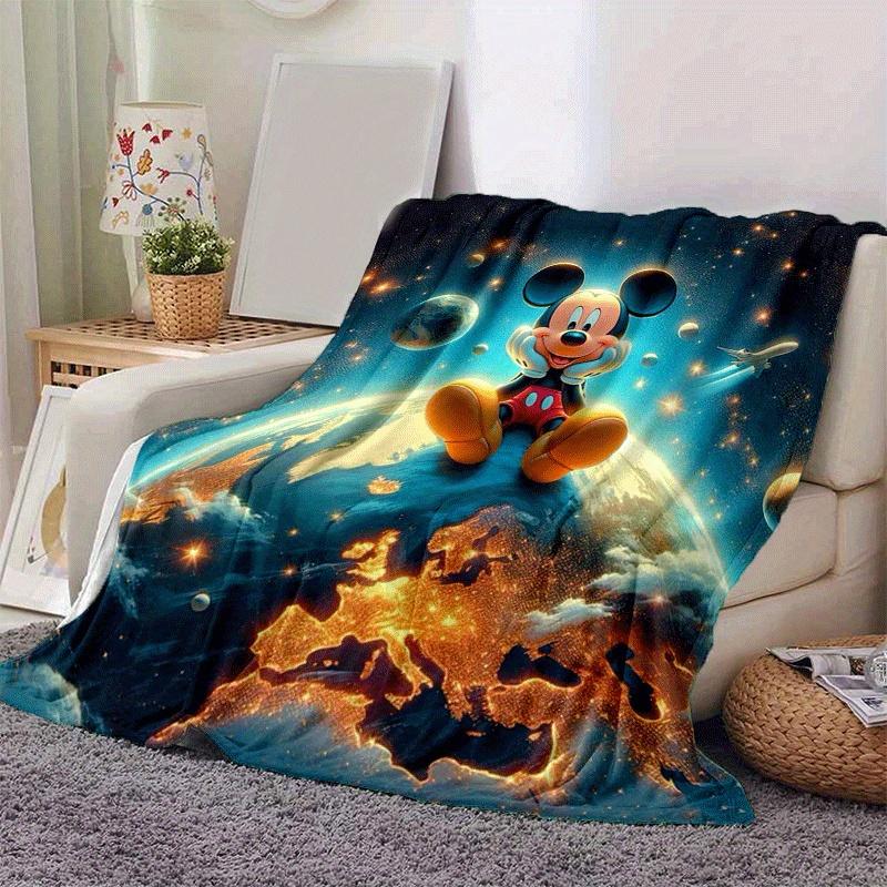 1pc Mickey Printing Blanket - Soft, All-Season Throw for Living Room, Bedroom,Personalized Gift with Adorable Cartoon Design
