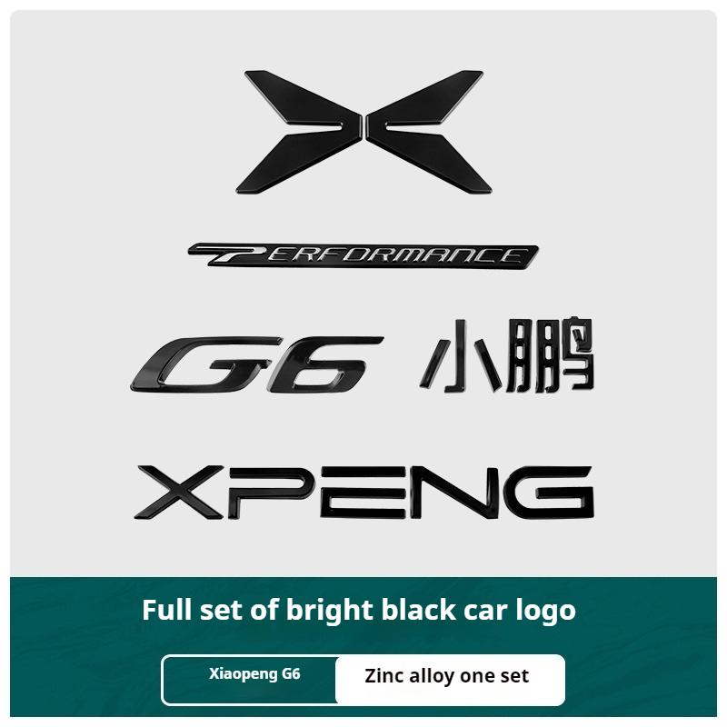 Vhodné pro Xpeng G6 Xiaopeng G6 2023 2024 2025 Zčernalé logo Zadní logo Přední a zadní logo Modifikované příslušenství