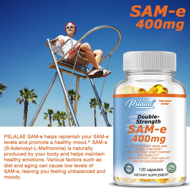 SAM-e Doppia Forza 400mg - Salute del Fegato, Disintossicazione Corporea, Alleviare il Dolore Articolare