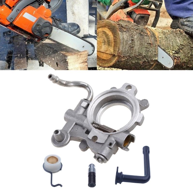 Oil Pump Oiler Worm Gear Kit For  044 MS440 MS 440 Chainsaw Hose Line Filter 1128 640 3205 Replacement Spare Parts